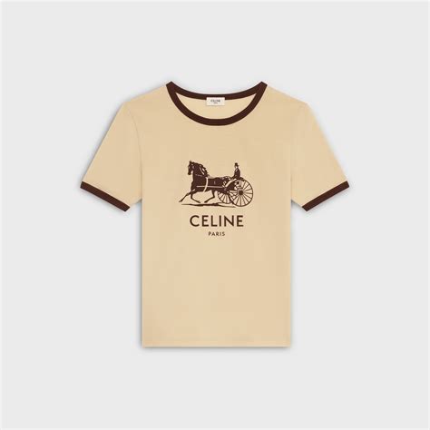 celine t shirt brown|Celine t shirt for sale.